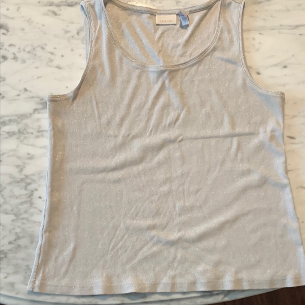 Chicos silver threaded Tank